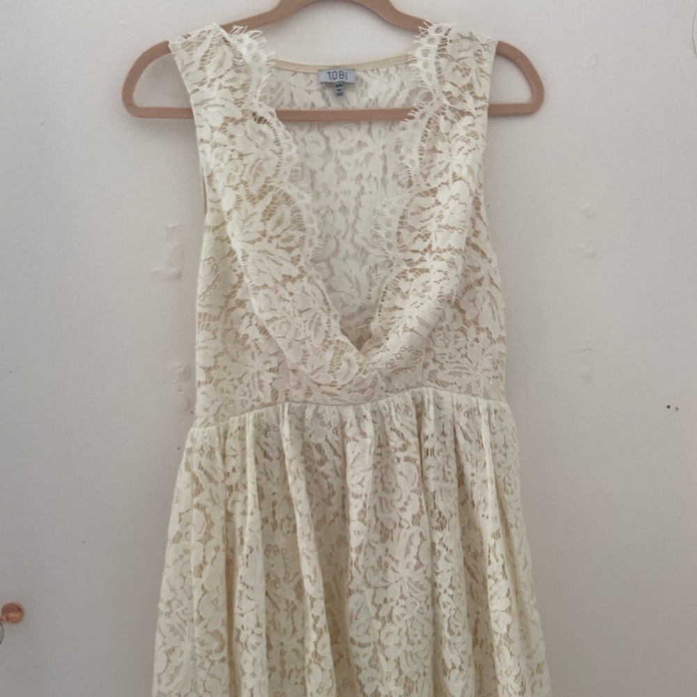 Tobi White Lace Dress